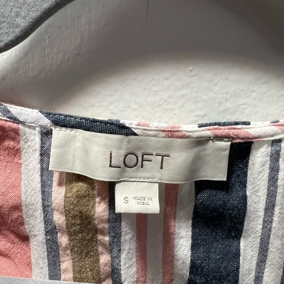 Loft Sleeveless Dress|Stripes|Size Small - Picture 3 of 5